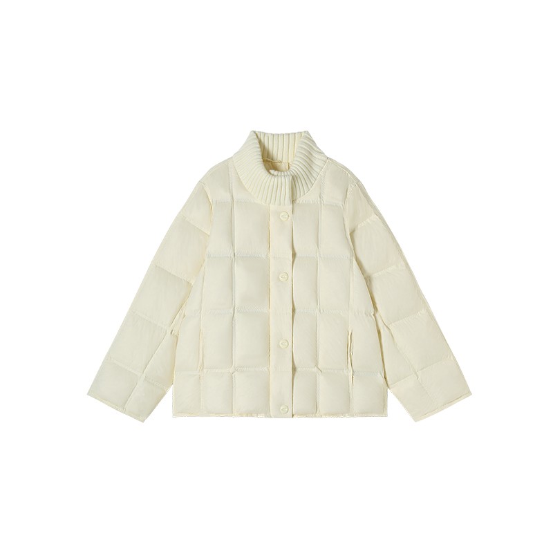 『娜娜粉丝专享』韩系针织立领羽绒服【安心绒带溯源码】A8998#