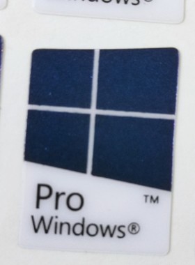 蓝色WIN PRO贴纸 笔记本台式电脑WIN标签 WINDOWS PRO标贴 标志