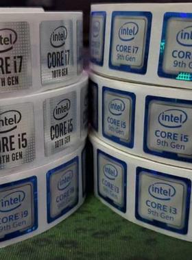 最新款英特尔Intel CPU9代标贴core酷睿i3i5i7i9标签电脑贴纸
