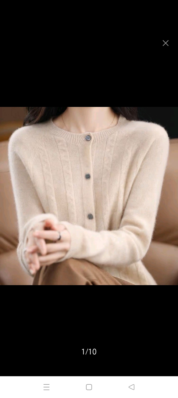 春秋新款100%纯羊毛衫圆领开衫女羊绒针织衫毛衣长袖外套韩版外穿