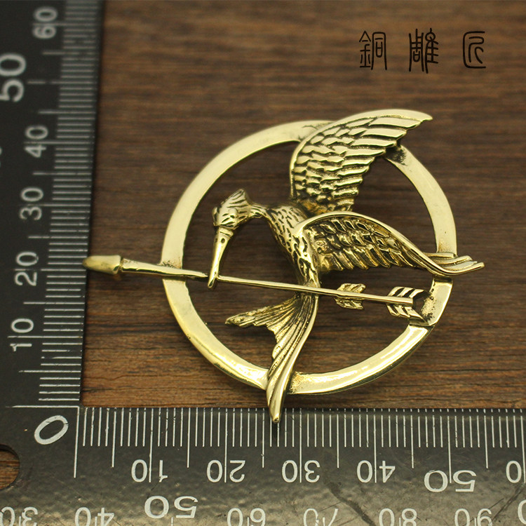 기아 게임 2 MOCKINGJAY 장식 버클 가죽 가방 DIY 나사 구조 가죽 액세서리와 동일한 순수 구리 천 버클