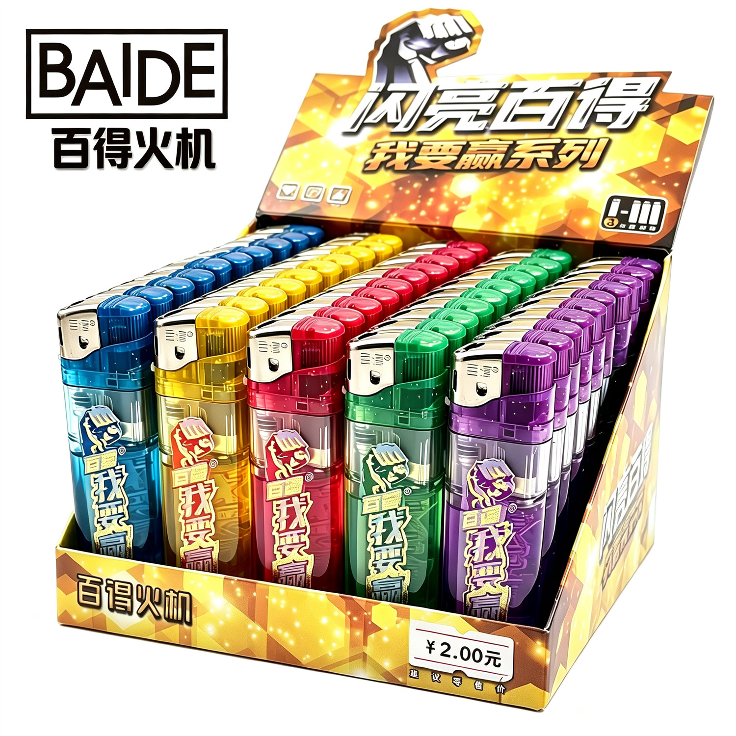 百得塑料明火加厚防爆打火机图片