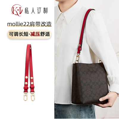 适用于蔻驰mollie22coach水桶包肩带延长链条茉莉包背带加长配件