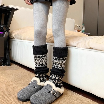 费尔岛堆堆袜套冬保暖配雪地靴