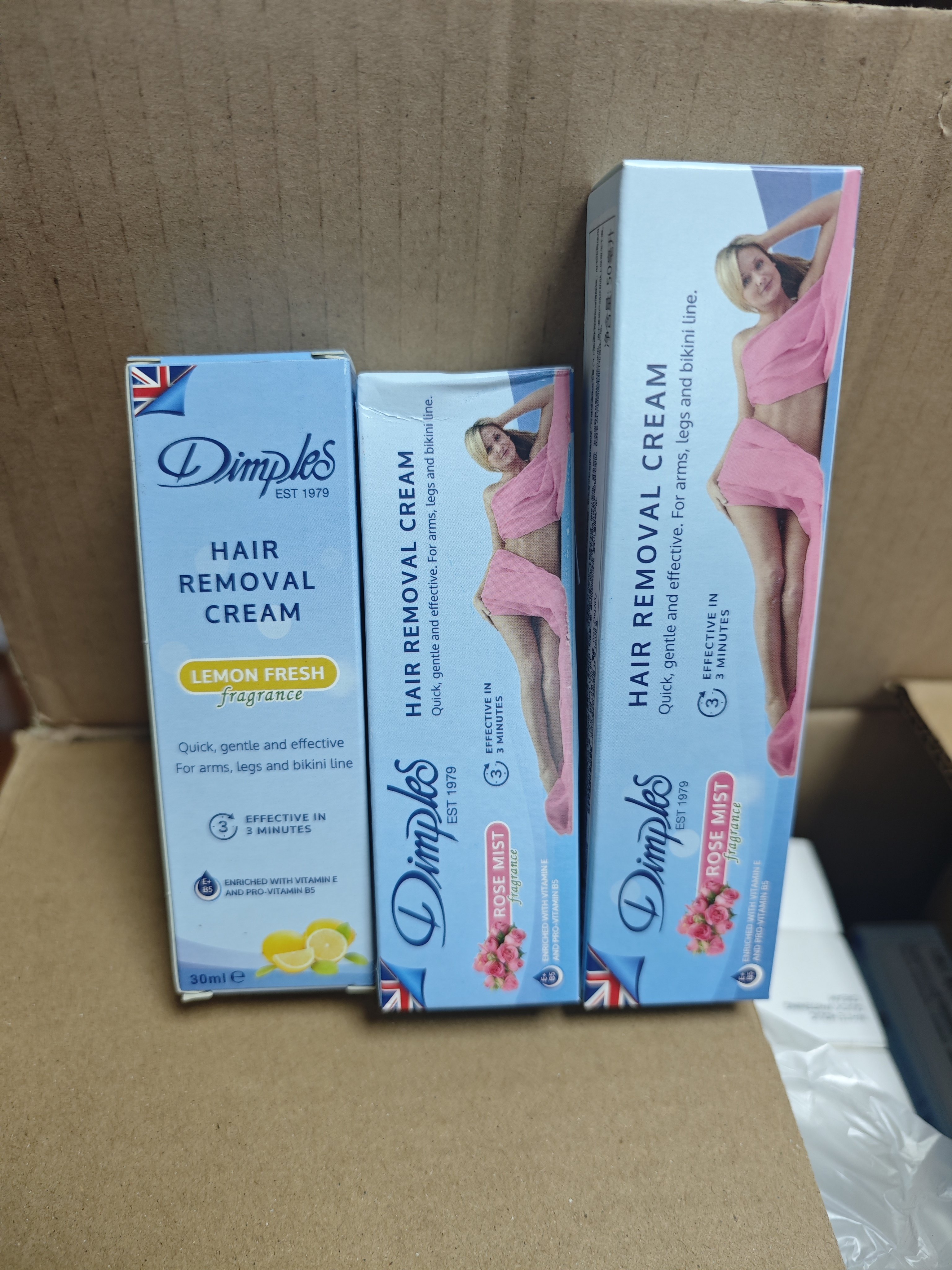 Dimples杜碧丝脱毛膏50ml/30ml腋下温和去腋毛腿毛男士脱毛到27年