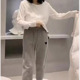 今年流行特惠发579大爱美依缘2025早春新款 休闲 女裤 韩版 灰色卫裤