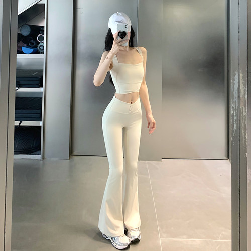 运动文胸运动长裤两件套女