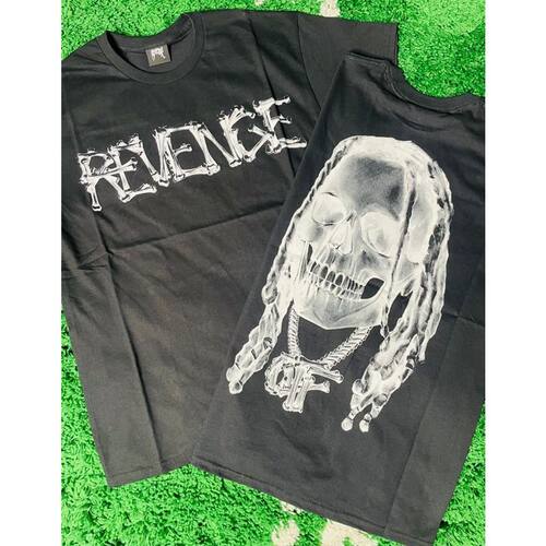 Revenge x Lil Durk X-Ray Bones X射线骨骼头颅联名款短袖T恤