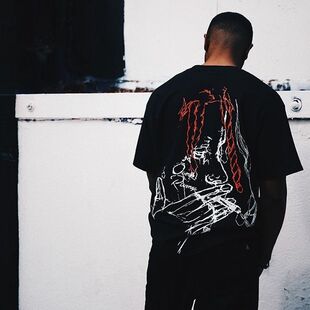 【现货】Revenge x Trippie Redd 联名款小14短袖手绘涂鸦logoT恤