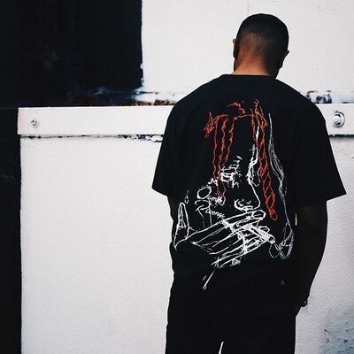 【现货】Revenge x Trippie Redd 联名款小14短袖手绘涂鸦logoT恤