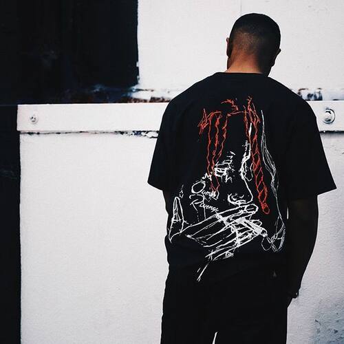【现货】Revenge x Trippie Redd 联名款小14短袖手绘涂鸦logoT恤