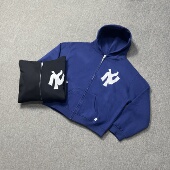 烟鬼同款 现货AKIMBO NY拉链加绒卫衣 hoodie 美式 CLUB zip
