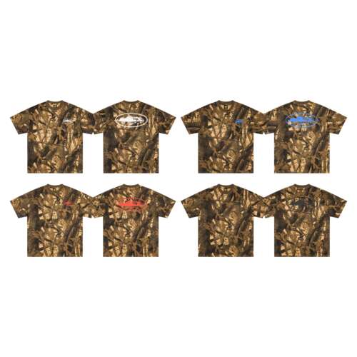 现货Corteiz新款 Island Puff Print Tee 圆形树叶迷彩短袖