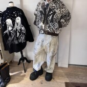 Mowalola Bomber棉服 Ksubi 视觉系豹纹破坏拉链夹克外套MA