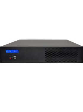 久银2U 超短工业工控机箱带LCD温控屏监控设备机箱390深ATX电源位