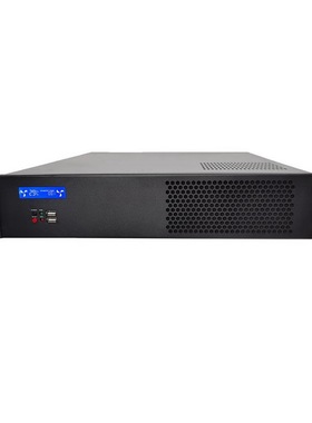 2U服务器机箱带LCD温控屏atx主板工作站演出会议媒体视频广电录播