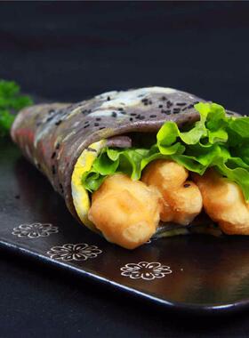 包邮黑米味煎饼果子粉舌尖上美食紫黑米杂粮煎饼直接易做方便营养