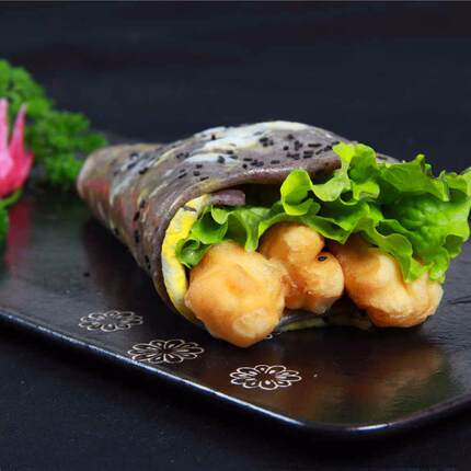 包邮黑米味煎饼果子粉舌尖上美食紫黑米杂粮煎饼直接易做方便营养