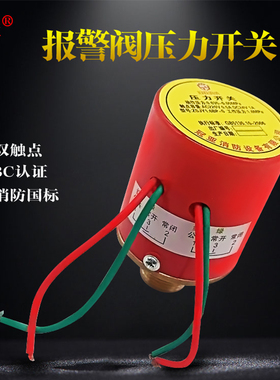 ZSJY双 单触点消防湿式报警阀压力开关 接信号接水泵开关 控制器