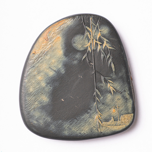 江清月近人 周晖制作砚台安徽歙砚文房四宝砚台原石天然阿里拍卖