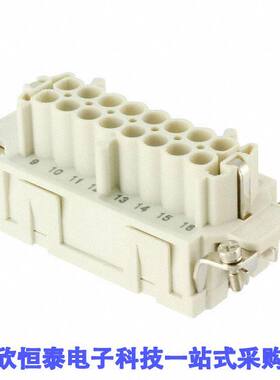 0936010255连接器 《 16P + PE FEMALE INSERT 16A 500V/    》