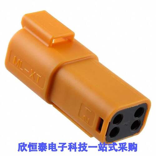 0934443108连接器 《 CONN RCPT HSG 4POS ORANGE    》