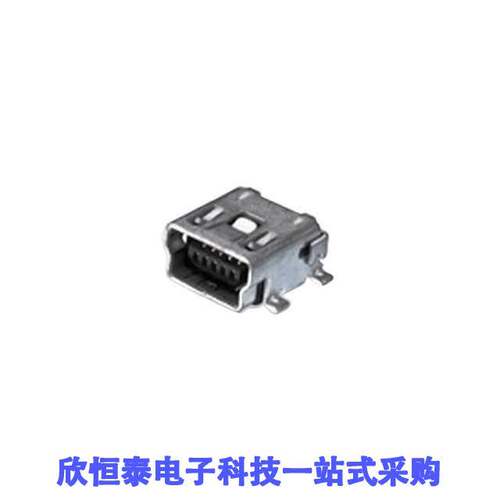 1-1734035-1连接器 《 CONN RCPT USB2.0 MINI B SMD R/A    》