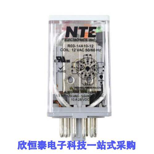 R03-14A10-12继电器 《 RELAY-10AMP-3PDT-12VAC    》