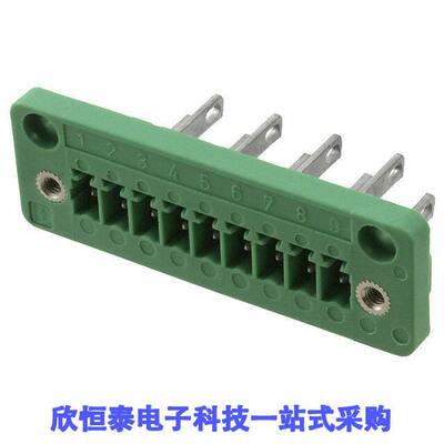 1829400连接器 《 TERM BLK HEADER 9POS GREEN    》
