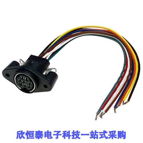 MD-80PL100连接器 《 CONN RCPT FMALE MINI DIN 8P WIRE    》