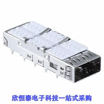 QSFPC-PF-02连接器 《 CONN QSFP CAGE W/HSINK PRESS RA    》