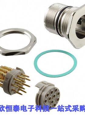 1619789连接器 《 CONN RCPT MALE 12POS GOLD SOLDER    》