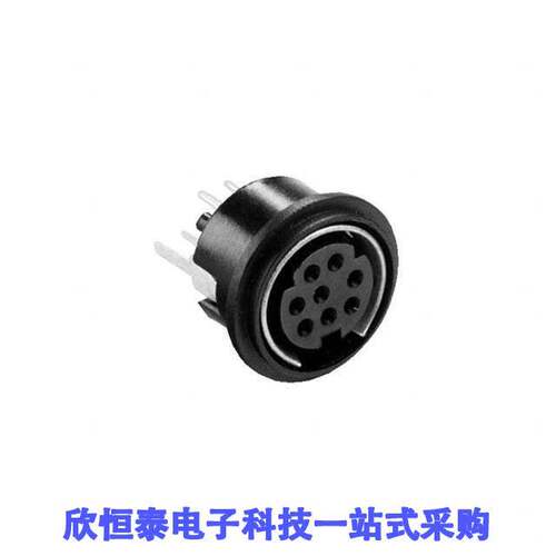 MD-80SV连接器 《 CONN RCPT FMALE MINI DIN 8P SLDR    》