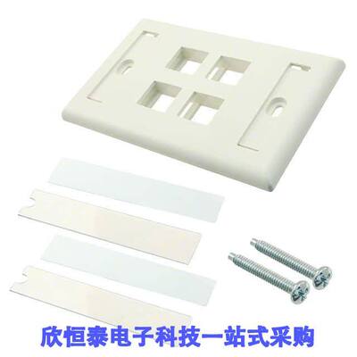 NK4FIWY连接器 《 FACEPLATE SNGL GANG 4PORT WHITE    》
