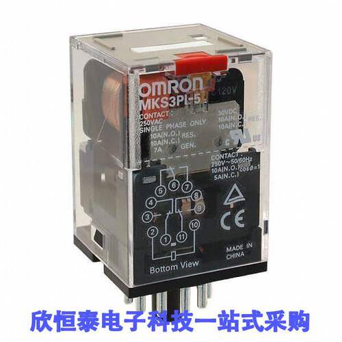 MKS3PI5-AC120继电器 《 RELAY GEN PURPOSE 3PDT 10A 120V    》