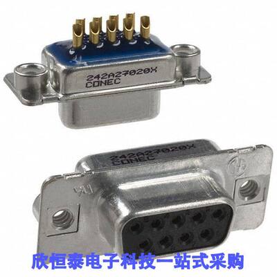 242A27020X连接器 《 CONN DSUB RCPT 9POS SLDR CUP    》