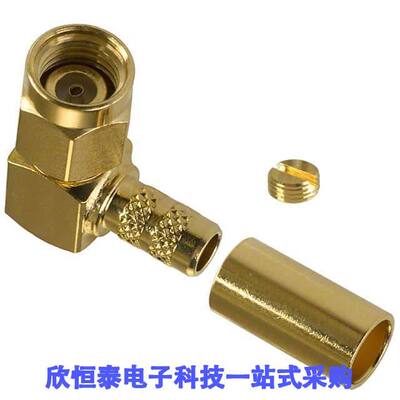 132122RP连接器 《 CONN RPSMA PLUG R/A 50OHM SOLDER    》