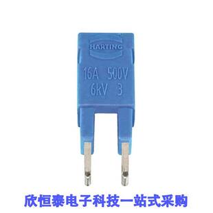 JUMPER 16A ACROSS BLUE 2X1 09330009821连接器