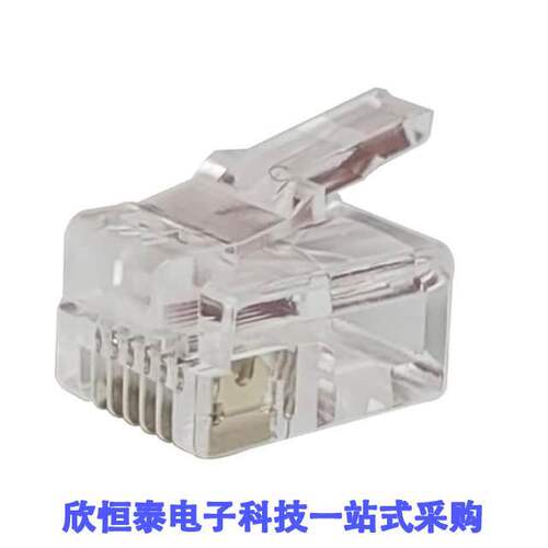 MP64X-1000连接器 《 MOD PLUG 6P4C-STRANDED/FLAT ROHS    》