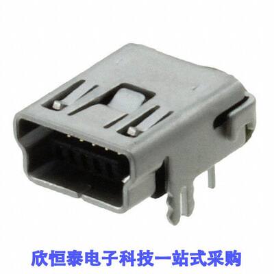 1734510-1连接器 《 CONN RCPT USB2.0 MINI B 5POS R/A    》