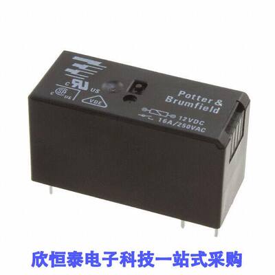 RT334012F继电器 《 RELAY GEN PURPOSE SPST 16A 12V    》