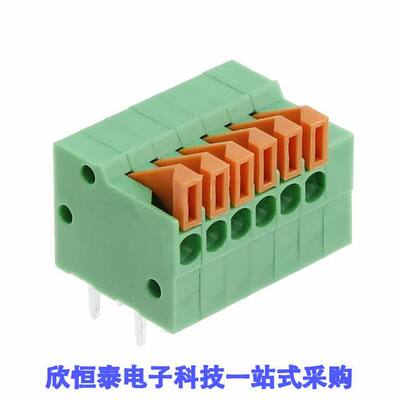 1-2834016-6连接器 《 TERM BLK 6P SIDE ENT 2.54MM PCB    》