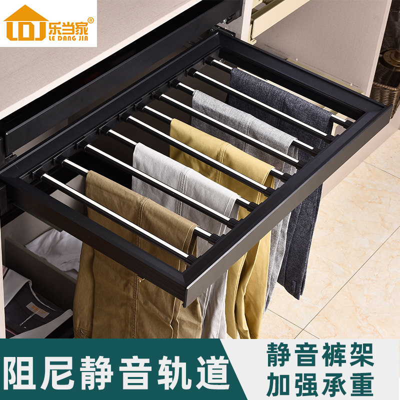 裤架伸缩衣柜家用裤抽架柜内多功能抽屉式挂裤子架推拉挂衣架配件