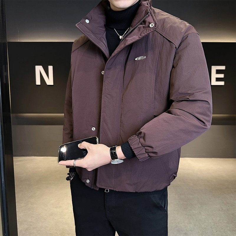 冬季羽绒服男立领潮牌2025新款轻薄休闲宽松个性加厚冬装外套男潮
