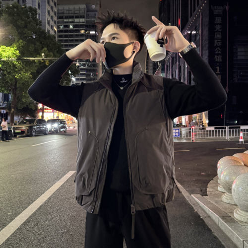 立领羽绒马甲男士外穿坎肩秋冬季外套无袖青年休闲加厚保暖背心潮