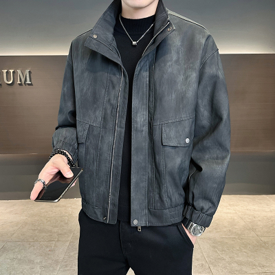 复古风男士2025新款皮夹克秋冬季美式潮牌立领高级感痞帅外套男款