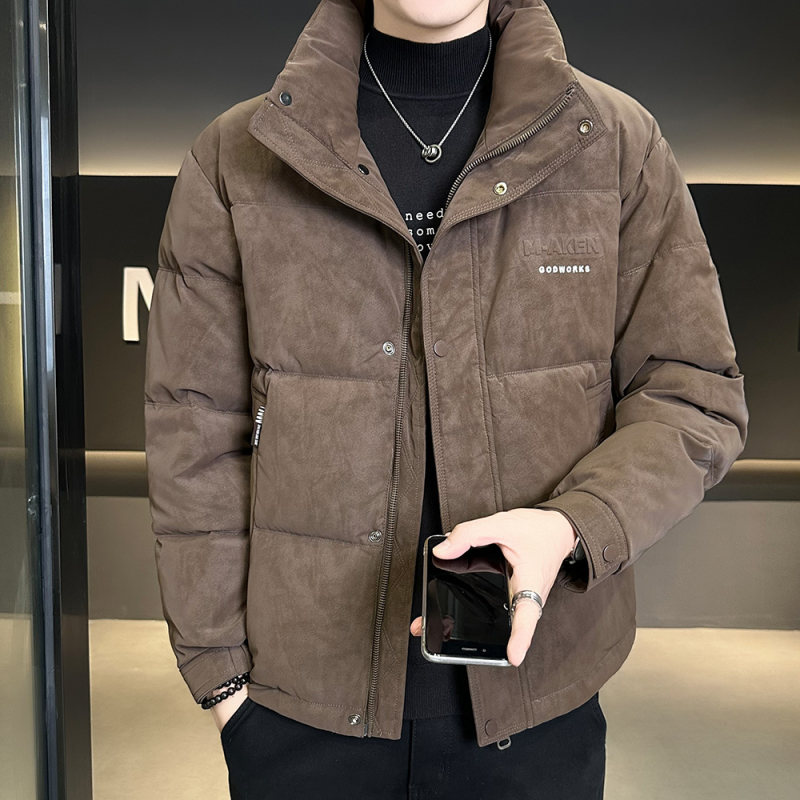 羽绒服男冬季2025新款潮牌韩版轻薄短款加厚立领防寒服保暖外套男