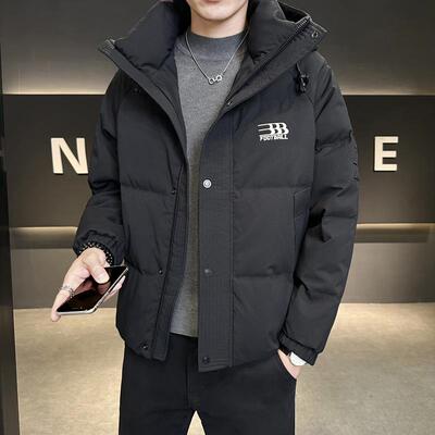 羽绒服男士冬季2025新款潮牌连帽加厚保暖冬装休闲保暖帅气外套男