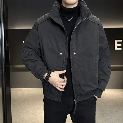 白鸭绒潮流保暖2025年新款时尚羽绒服拼接外套加厚保暖宽松夹克