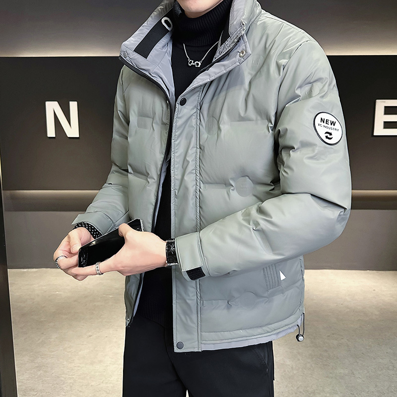 青年加绒免洗轻薄羽绒服男潮新款冬季立领保暖防污男士防寒服外套